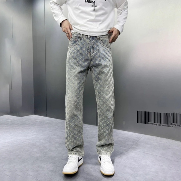 Textured Jacquard Jeans - Picture 5 of 5